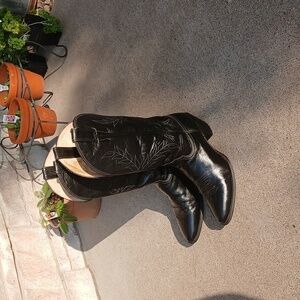 Justin L4814 Almond Toe 13" Tall Cowgirl Western Boots Women's Size 9